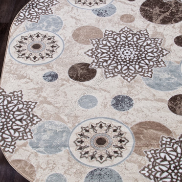 Ковер Valencia Delux d309 - CREAM-BROWN - Овал