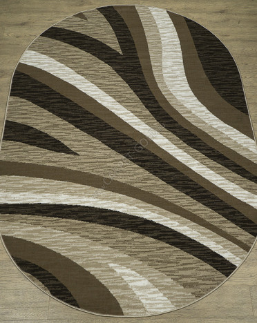 Ковер российский 15801-10834 Лайла де Люкс (Полипропилен, коричневый) овальный