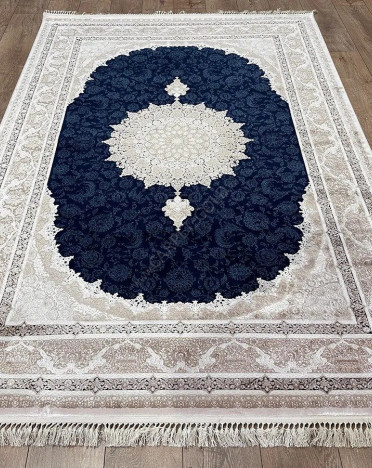 Ковер турецкий 0932A SHIMAL (Акрил - Полиэстер, бежевый, синий)