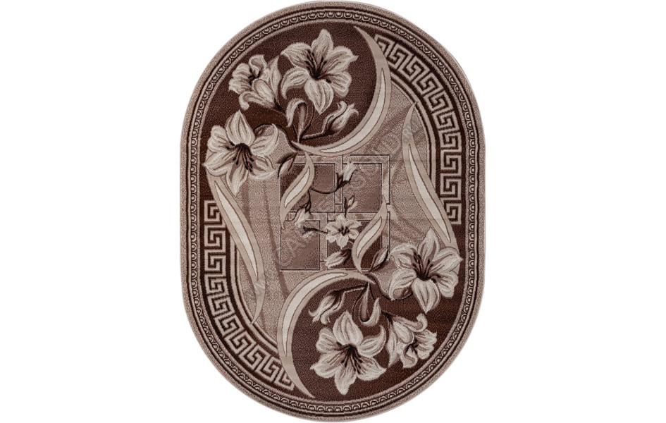 Ковер D187 - BEIGE - Овал - коллекция GAVANA