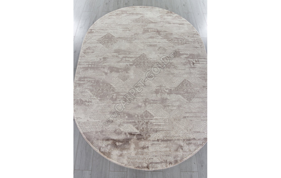 Ковер O2118 - 680 CREAM / BROWN - Овал - коллекция BRAND