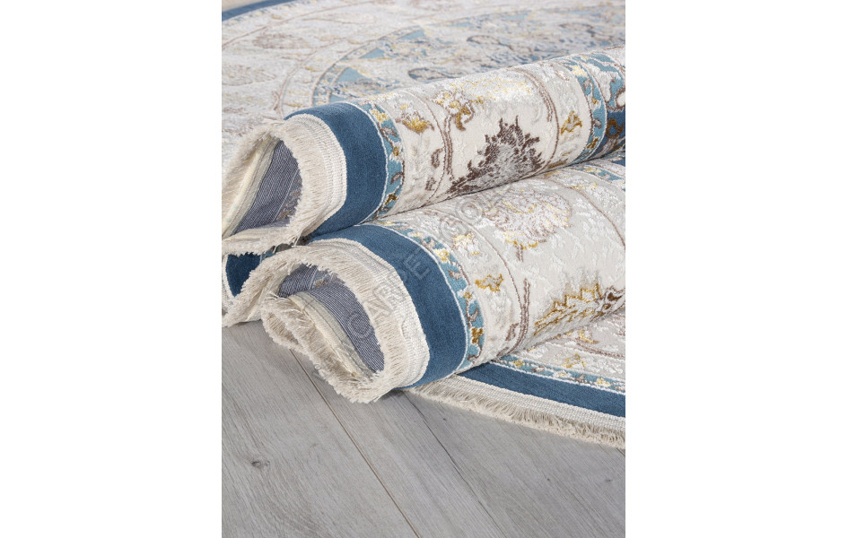Ковер A050B - D.BLUE / CREAM - Овал - коллекция ZARINA
